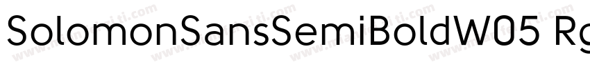 SolomonSansSemiBoldW05 Rg Regular字体转换